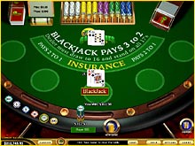 Screenshot of a Blackjack Table